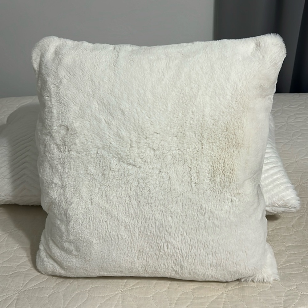 Shabby Chic White Square Pillow